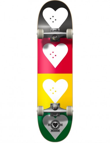 Skate THE HEART SUPPLY Quad Logo 8.25" Red/Gold/Green