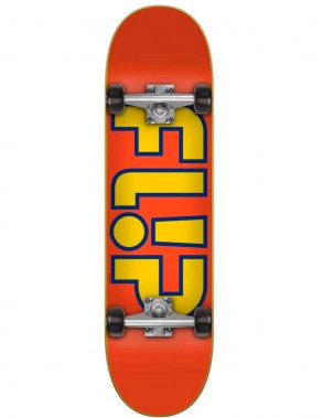 Flip Team Outlined Orange 8.0" - Skateboard Complet