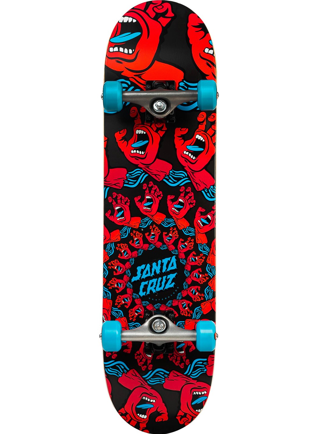 Santa Cruz Skateboard Complete Mandala Hand Black/Orange/Blue 8.0" x 31.25" 
