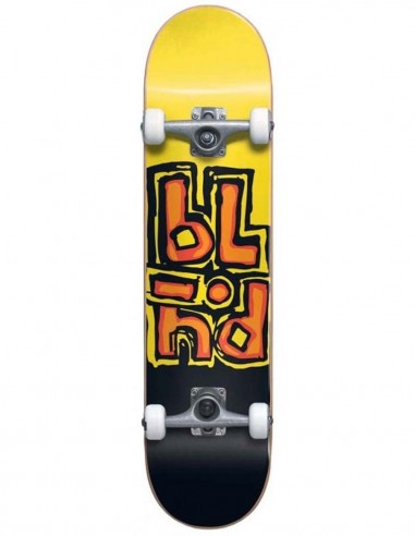 Blind OG Stacked Soft wheels 7.5" Black Yellow - Skateboard complet