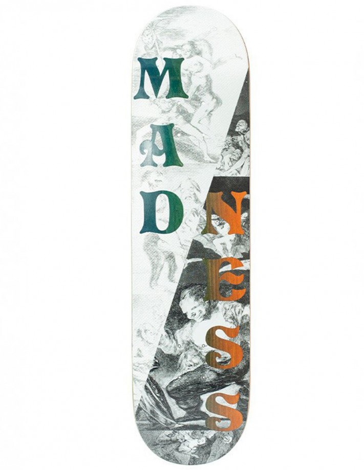 Madness Spilt Overlap R7 8.0" Black White - Plateau de Skateboard