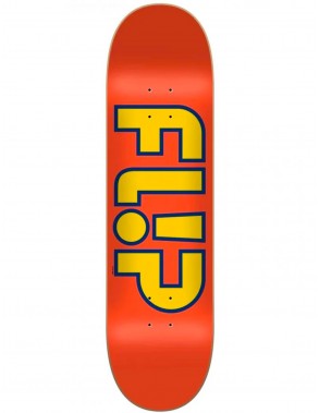 Flip Team Outlined Orange 7.75" - Plateau de skateboard