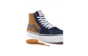 Skate shoes montantes VANS Sk8-Hi Marron Bleu - lacets