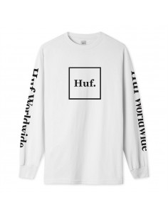 HUF T-shirt à manches longues Essentials Domestic - Blanc