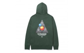 HUF Video Format TT Hood - Dark Green - Sweat (dos)