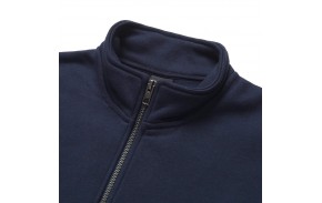 HUF Sweat Shadow Serif 1-4 ZIP Mockneck - Navy Blazer (col)