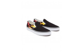 Chaussures Skate Enfants VANS Slip On Flame noir
