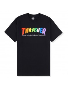 THRASHER Rainbow Mag T-shirt - Noir