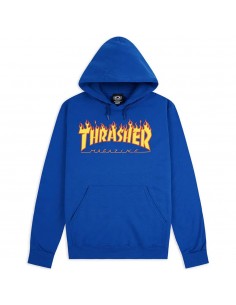 THRASHER Flame Hoodie - Royal