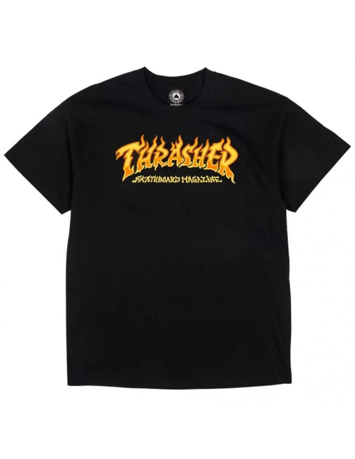 THRASHER Fire Logo T-shirt - Black