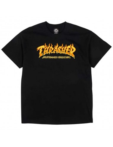 THRASHER Fire Logo T-shirt - Black