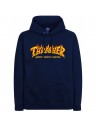 Felpa con cappuccio con logo THRASHER Fire - Navy