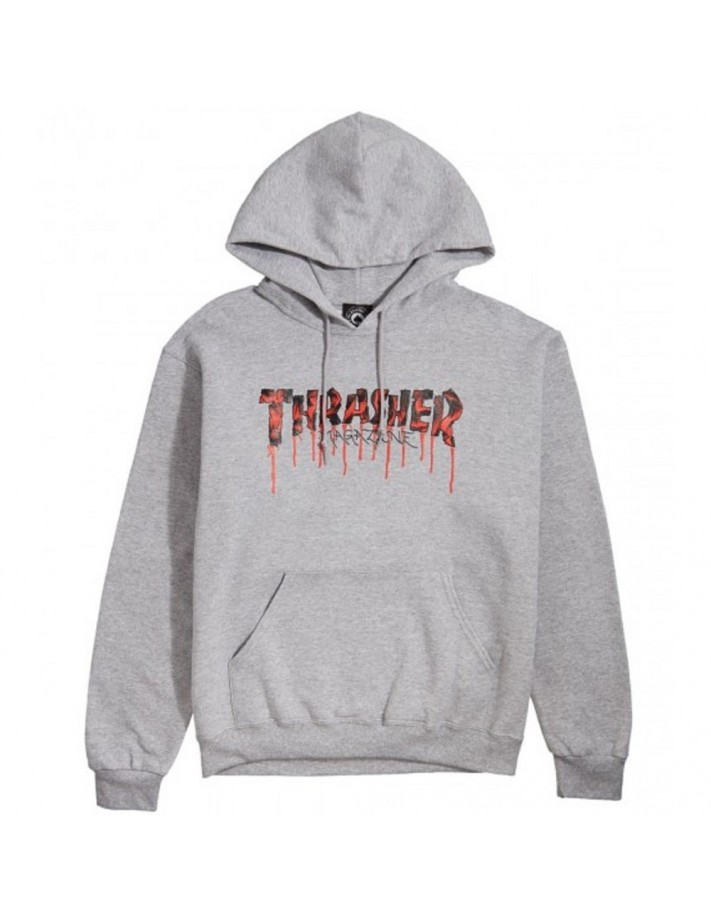 THRASHER Blood Drip - Hood Ash - Hoodie