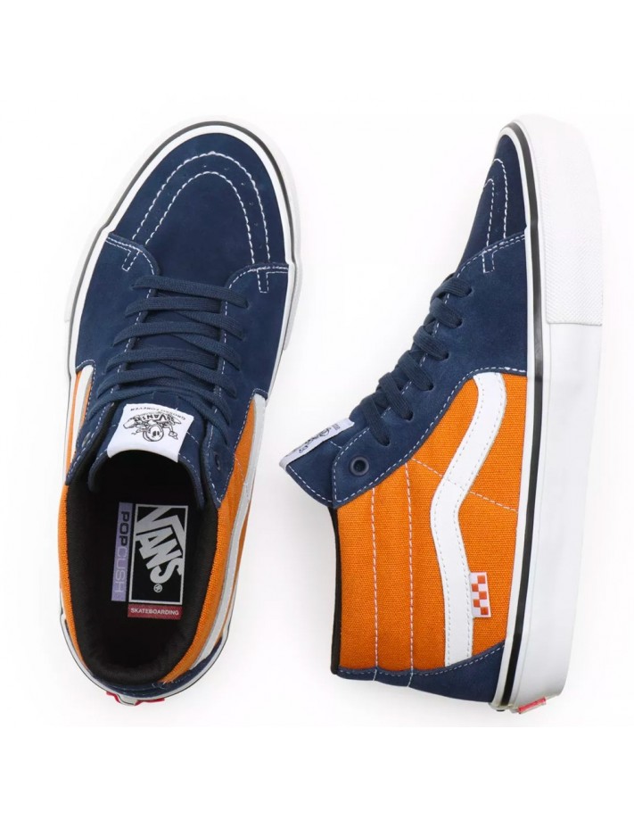 Vans Skate Grosso Mid Navy / Orange - Skate Shoes