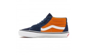 Skate shoes VANS Grosso Mid Navy Orange - De côté