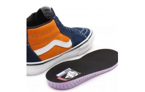 Skate shoes VANS Grosso Mid Navy Orange - Semelle amorti
