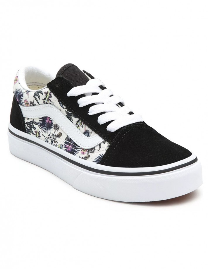 VANS Junior Old Skool - (Paradise Floral) Orchid/True White - Chaussures de skate