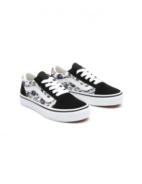 black junior old skool vans