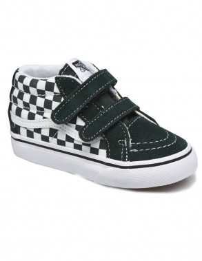 VANS SK8-Mid Reissue V - (Checkerboard) Scarab/True White - Chaussures de skate Enfants