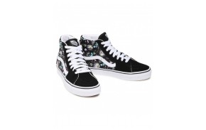 VANS SK8-Hi - (Paradise Floral) Black/True White - Chaussures de skate Femmes