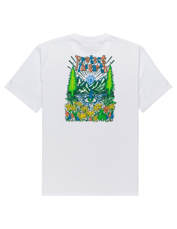 ELEMENT Karvel Youth - Optic White - T-shirt Enfnat (dos)