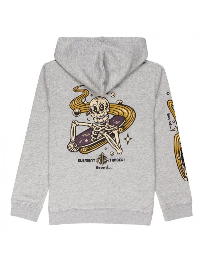 ELEMENT Transender Hood Youth - Grey - Sweat à capuche (dos)