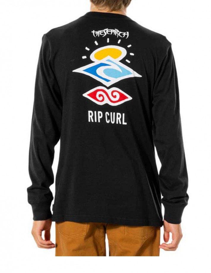 RIP CURL Search Icon L/S Tee - Black - T-shirt à manches longues Kids (dos)