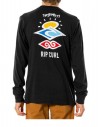 RIP CURL Search Icon L/S Tee - Nero - Maglietta a maniche lunghe per bambini
