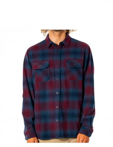 RIP CURL Count L/S Shirt - Maroon - Chemise