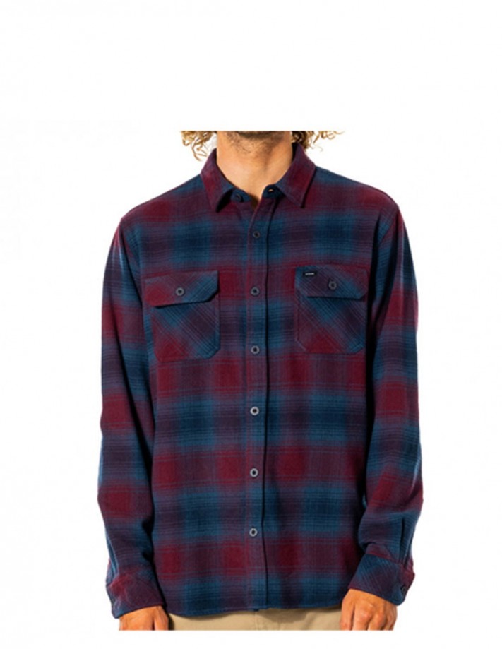 RIP CURL Count L/S Shirt - Maroon - Shirt