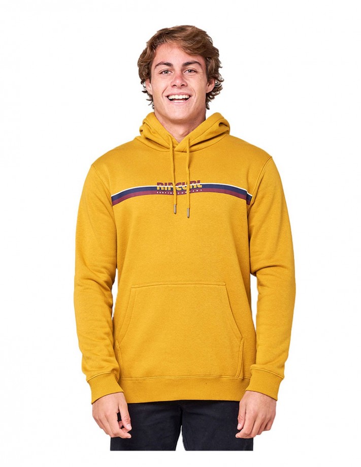 RIP CURL Horizon Hood Fleece - Mustard - Sweat à Capuche