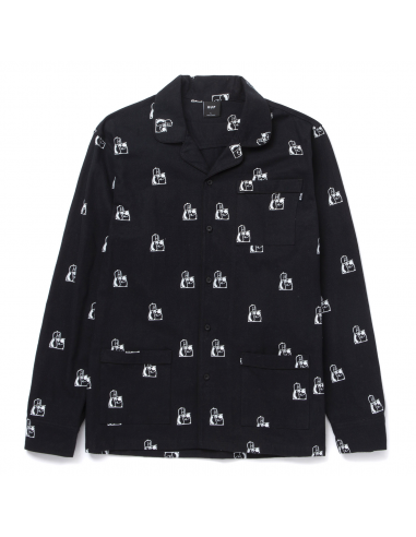 HUF - Remio Dog Flannel - Noir- Chemise à manches longues