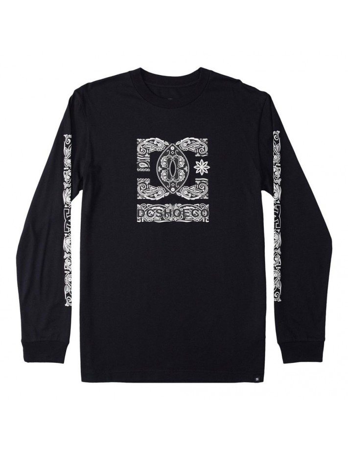 DC - Paisley - Noir - T-shirt à manches longues