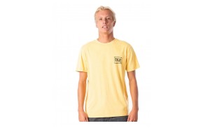 RIP CURL Native Glitch - Washed Yellow - T-shirt - photo porté