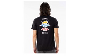 RIP CURL Search Essential - Black - T-shirt dos