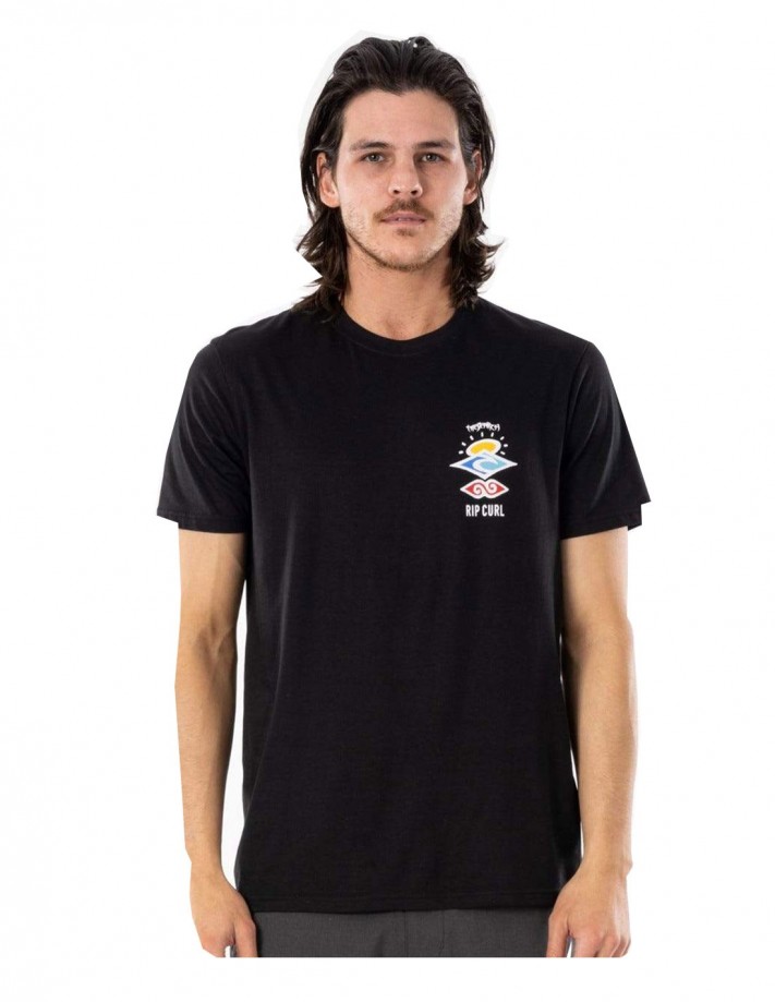 RIP CURL Search Essential - Black - T-shirt - devant