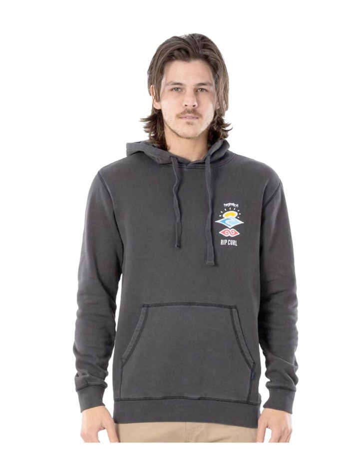 RIP CURL Search Icon - Washed Black - Sweat à Capuche - avant