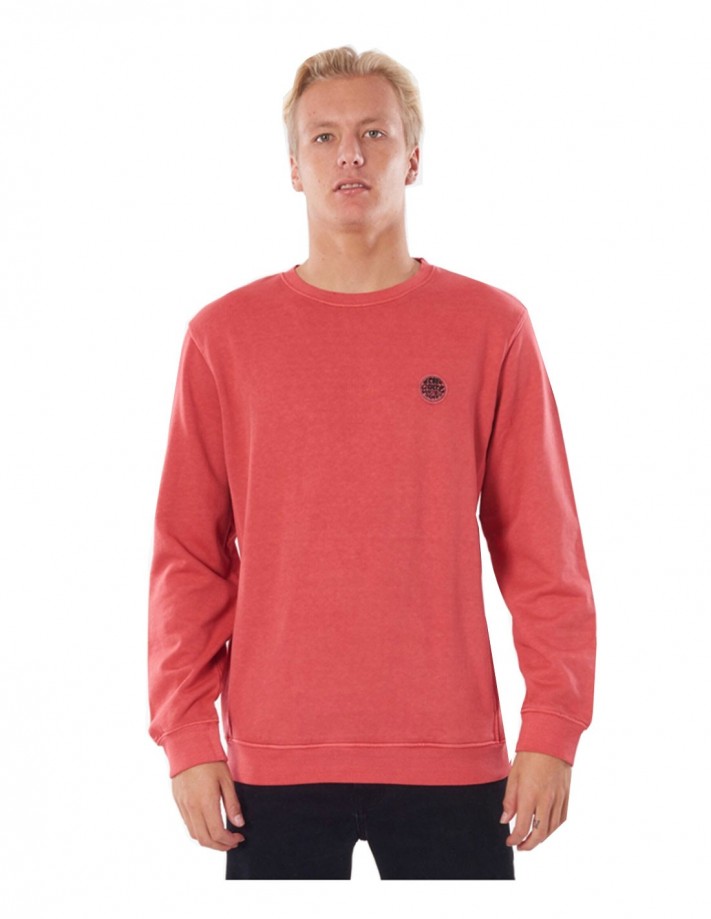 RIP CURL Original Surfers Crew - Washed Red - Crewneck - de face