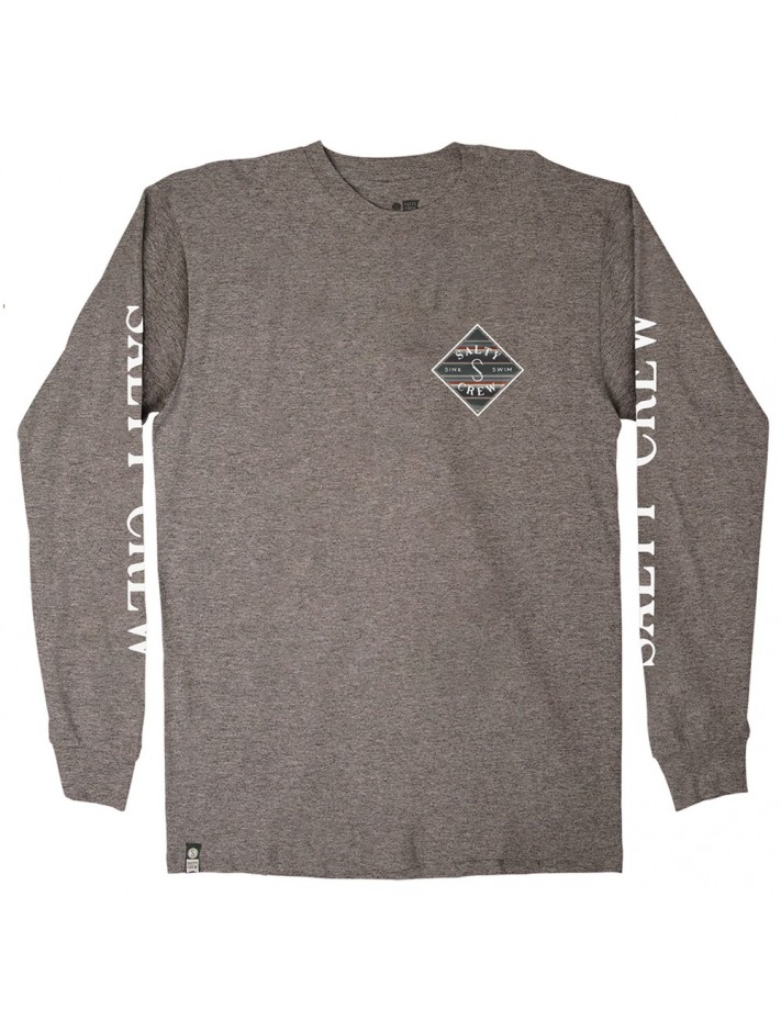 SALTY CREW Tippet Refuge - Heather Charcoal - T-shirt à manches longues