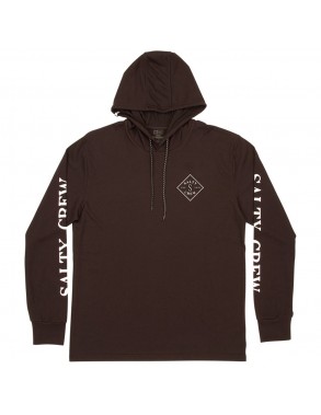 SALTY CREW Tippet Pocket Hood Tech - Noir - T-shirt à manches longues