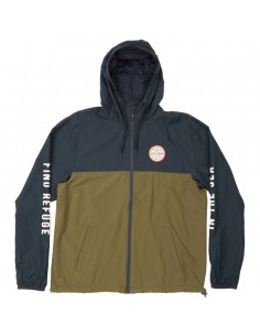 SALTY CREW Twin Fin - Olive/Navy - Veste coupe vent