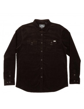 SALTY CREW Woodsman - Noir - Chemise en velours côtelé