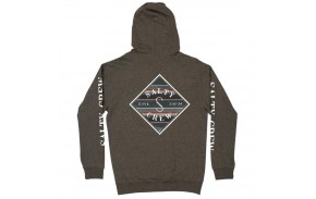 SALTY CREW Tippet Refuge Fleece - Charcoal heather - Sweat à capuche (dos)