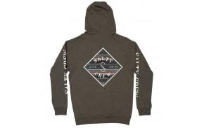 SALTY CREW Tippet Refuge Fleece - Charcoal heather - Sweat à capuche (dos)