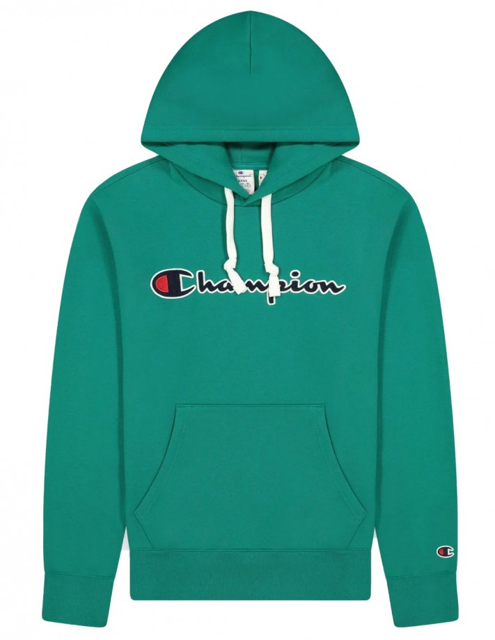 CHAMPION Rochester Logo - Vert - Sweat à capuche