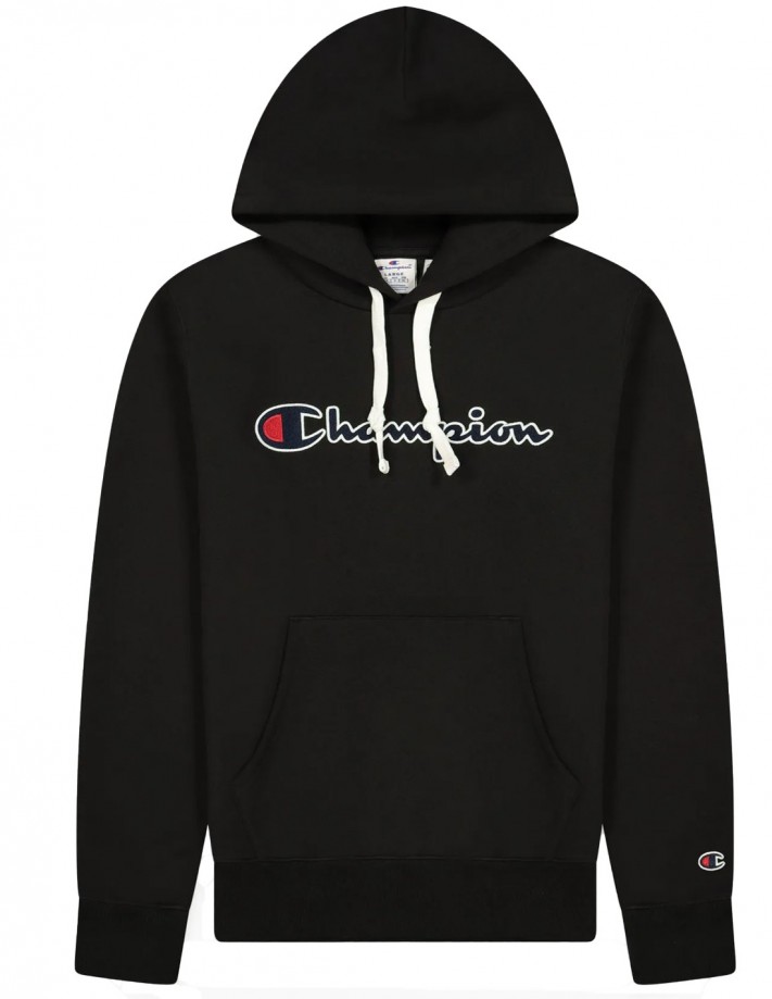 CHAMPION Rochester Logo - Noir - Sweat à capuche Femmes