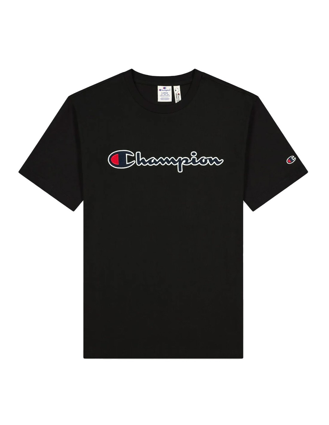 CHAMPION Rochester Logo Negro Camiseta