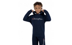 CHAMPION Rochester Logo - Bleu marine - Sweat à capuche enfants 