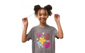 VANS Clipping - Grey Heather - T-shirt Enfant (fille)