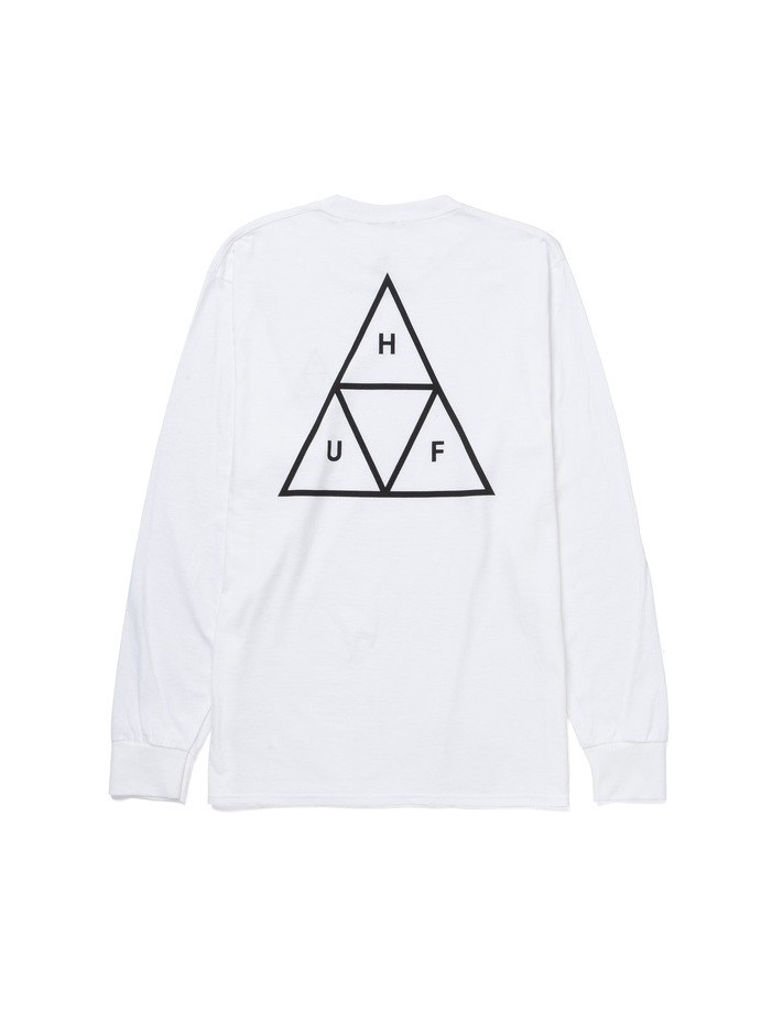 HUF T Essential TT - Blanc - T-shirt Manches Longues (dos)